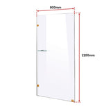 NNEDSZ 800 x 2100mm Frameless 10mm Safety Glass Shower Screen