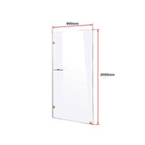 NNEDSZ 800 x 2100mm Frameless 10mm Safety Glass Shower Screen