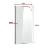 NNEDSZ 700 x 1450mm Frameless Bath Panel 10mm Glass Shower Screen By Della Francesca