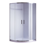 NNEDSZ 90 x 90cm Rounded Sliding 6mm Curved Shower Screen with Base in Chrome