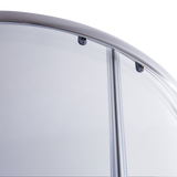 NNEDSZ 90 x 90cm Rounded Sliding 6mm Curved Shower Screen with Base in Chrome