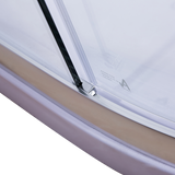 NNEDSZ 90 x 90cm Rounded Sliding 6mm Curved Shower Screen with Base in Chrome