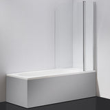 NNEDSZ 180 Degree Pivot Door 6mm Safety Glass Bath Shower Screen 1200x1400mm By Della Francesca