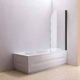 NNEDSZ 180 Degree Pivot Door 6mm Safety Glass Bath Shower Screen 800x1400mm By Della Francesca