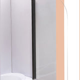 NNEDSZ 180 Degree Pivot Door 6mm Safety Glass Bath Shower Screen 800x1400mm By Della Francesca
