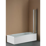 NNEDSZ 4 Fold Chrome Folding Bath Shower Screen Door Panel 1000 x 1400mm