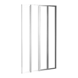 NNEDSZ 4 Fold Chrome Folding Bath Shower Screen Door Panel 1000 x 1400mm