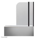 NNEDSZ 180 Degree Pivot Door 6mm Safety Glass Bath Shower Screen 1200x1400mm By Della Francesca
