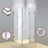 NNEDSZ 1200 x 900mm Frameless 10mm Glass Shower Screen By Della Francesca