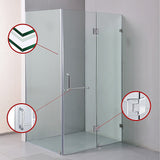 NNEDSZ 1200 x 900mm Frameless 10mm Glass Shower Screen By Della Francesca