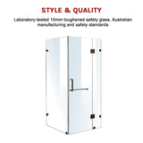 NNEDSZ 1000 x 1000mm Frameless 10mm Glass Shower Screen By Della Francesca