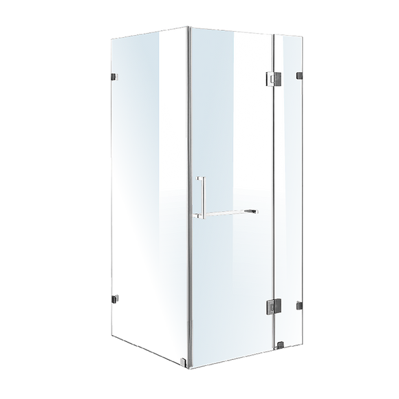 NNEDSZ 1000 x 1000mm Frameless 10mm Glass Shower Screen By Della Francesca