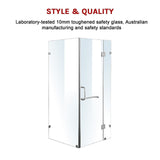 NNEDSZ 1000 x 1000mm Frameless 10mm Glass Shower Screen By Della Francesca
