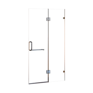 NNEDSZ 110 x 200cm Wall to Wall Frameless Shower Screen 10mm Glass By Della Francesca