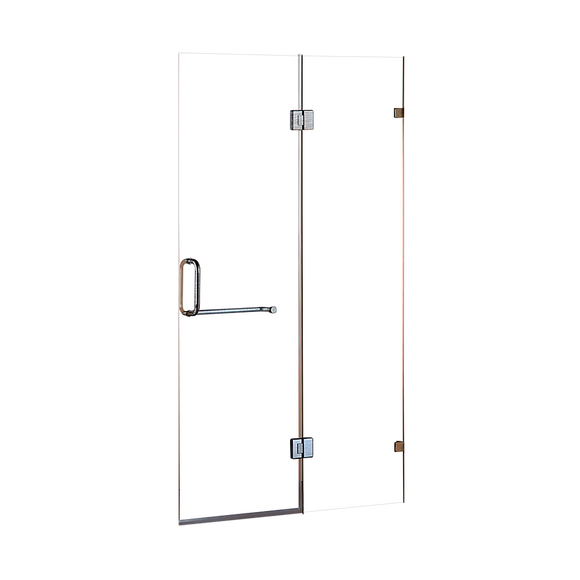 NNEDSZ 110 x 200cm Wall to Wall Frameless Shower Screen 10mm Glass By Della Francesca