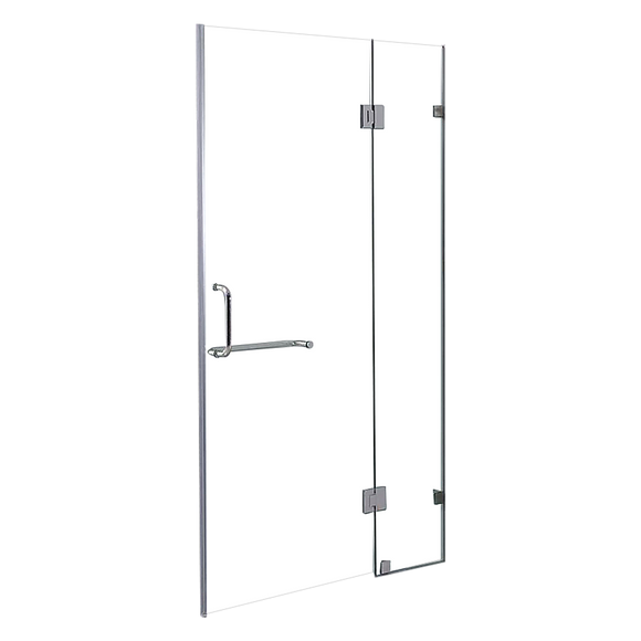NNEDSZ 110 x 200cm Wall to Wall Frameless Shower Screen 10mm Glass By Della Francesca