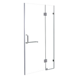 NNEDSZ 110 x 200cm Wall to Wall Frameless Shower Screen 10mm Glass By Della Francesca