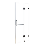 NNEDSZ 100 x 200cm Wall to Wall Frameless Shower Screen 10mm Glass By Della Francesca