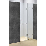 NNEDSZ 110 x 200cm Wall to Wall Frameless Shower Screen 10mm Glass By Della Francesca