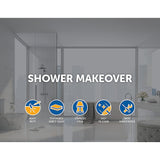 NNEDSZ 110 x 200cm Wall to Wall Frameless Shower Screen 10mm Glass By Della Francesca