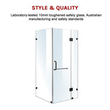 NNEDSZ 1000 x 900mm Frameless 10mm Glass Shower Screen By Della Francesca