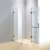 NNEDSZ 1000 x 800mm Frameless 10mm Glass Shower Screen By Della Francesca
