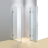 NNEDSZ 1100 x 800mm Frameless 10mm Glass Shower Screen By Della Francesca