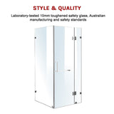 NNEDSZ 1100 x 800mm Frameless 10mm Glass Shower Screen By Della Francesca
