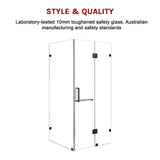 NNEDSZ 1100 x 1000mm Frameless 10mm Glass Shower Screen By Della Francesca