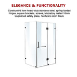 NNEDSZ 1200 x 1000mm Frameless 10mm Glass Shower Screen By Della Francesca