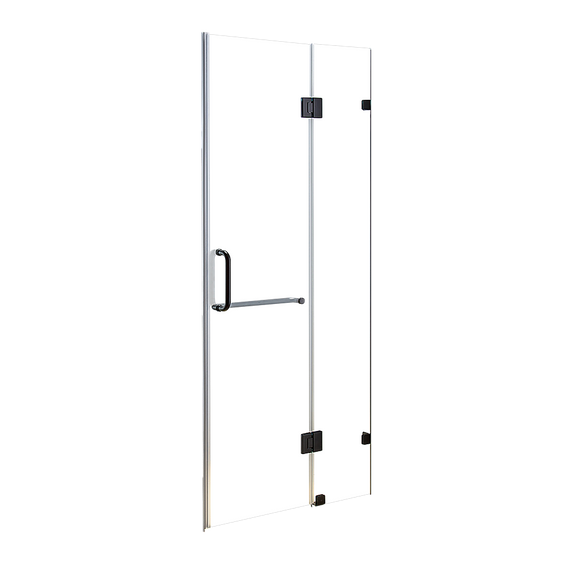 NNEDSZ 100 x 200cm Wall to Wall Frameless Shower Screen 10mm Glass By Della Francesca