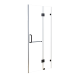 NNEDSZ 100 x 200cm Wall to Wall Frameless Shower Screen 10mm Glass By Della Francesca