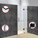 NNEDSZ 100 x 200cm Wall to Wall Frameless Shower Screen 10mm Glass By Della Francesca