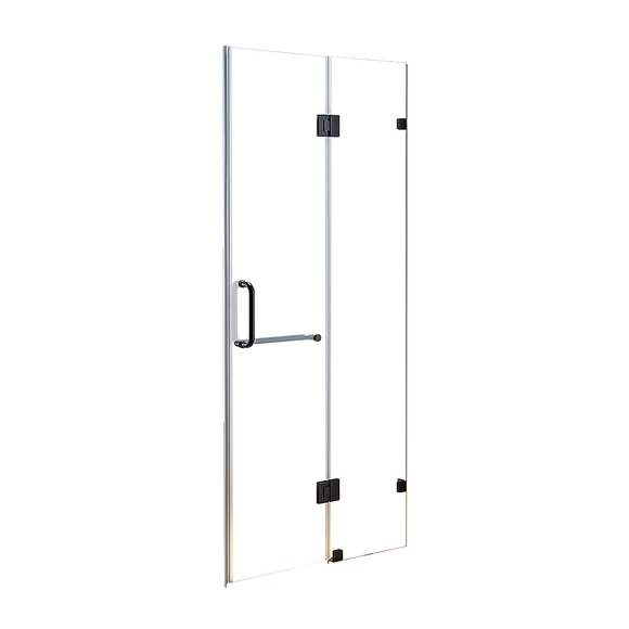 NNEDSZ 110 x 200cm Wall to Wall Frameless Shower Screen 10mm Glass By Della Francesca