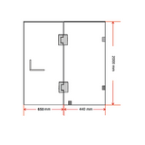 NNEDSZ 110 x 200cm Wall to Wall Frameless Shower Screen 10mm Glass By Della Francesca
