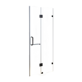 NNEDSZ 120 x 200cm Wall to Wall Frameless Shower Screen 10mm Glass By Della Francesca