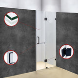 NNEDSZ 120 x 200cm Wall to Wall Frameless Shower Screen 10mm Glass By Della Francesca