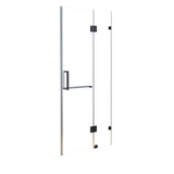 NNEDSZ 100 x 200cm Wall to Wall Frameless Shower Screen 10mm Glass By Della Francesca