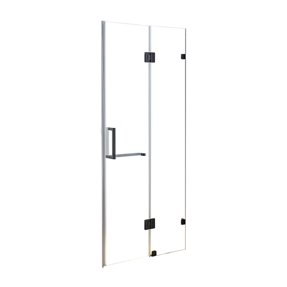 NNEDSZ 110 x 200cm Wall to Wall Frameless Shower Screen 10mm Glass By Della Francesca
