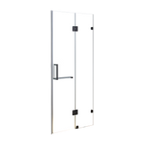 NNEDSZ 110 x 200cm Wall to Wall Frameless Shower Screen 10mm Glass By Della Francesca