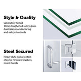 NNEDSZ 1100 x 800mm Frameless 10mm Glass Shower Screen By Della Francesca