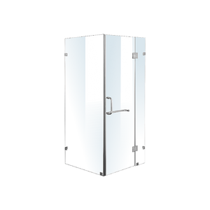 NNEDSZ 1100 x 800mm Frameless 10mm Glass Shower Screen By Della Francesca
