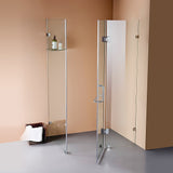 NNEDSZ 1100 x 900mm Frameless 10mm Glass Shower Screen By Della Francesca