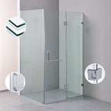 NNEDSZ 1200 x 1000mm Frameless 10mm Glass Shower Screen By Della Francesca