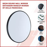 NNEDSZ 60cm Round Wall Mirror Bathroom Makeup Mirror by Della Francesca