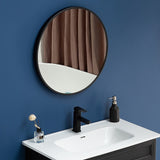 NNEDSZ 60cm Round Wall Mirror Bathroom Makeup Mirror by Della Francesca