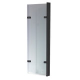NNEDSZ 3 Fold Black Folding Bath Shower Screen Door Panel 1300mm x 1400mm