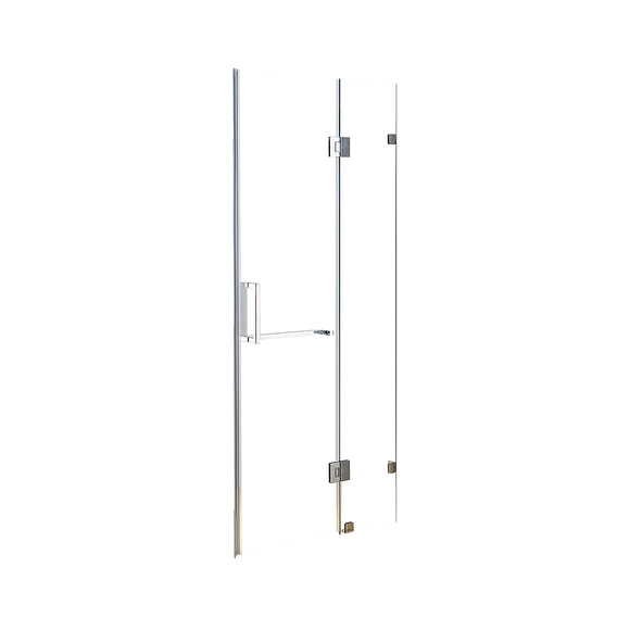 NNEDSZ 120 x 200cm Wall to Wall Frameless Shower Screen 10mm Glass By Della Francesca