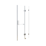 NNEDSZ 120 x 200cm Wall to Wall Frameless Shower Screen 10mm Glass By Della Francesca