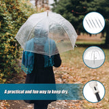 NNEDSZ 5x Clear Transparent Rain Walking Umbrella Parasol PVC Dome Wedding Party Favour